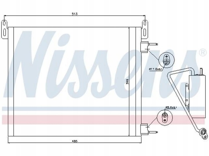 CONDENSADOR DE ACONDICIONADOR OPEL SIGNUM 2.8 3.0 03-08 VECTRA C 2.8 3.0 03-08 