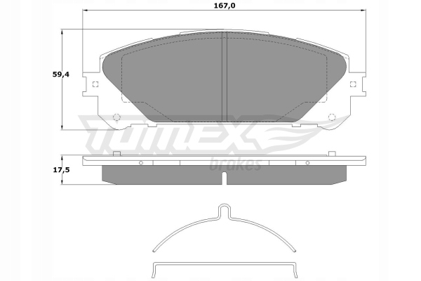 TOMEX TX 17-80 SET PADS HAMULCOWYCH, BRAKES TARCZOWE photo 1 - milautoparts-fr.ukrlive.com