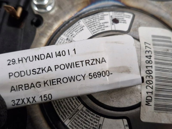 HYUNDAI I40 I 1 COUSSIN SÉCURITÉ AIRBAG CONDUCTEUR 56900-3ZXXX