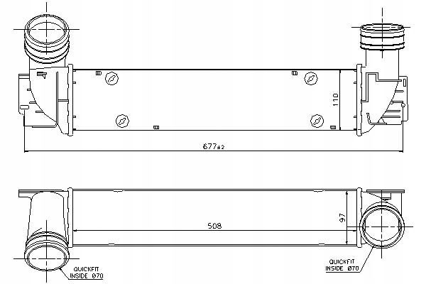NISSENS 96551 RADIATEUR AIR DE CHARGE