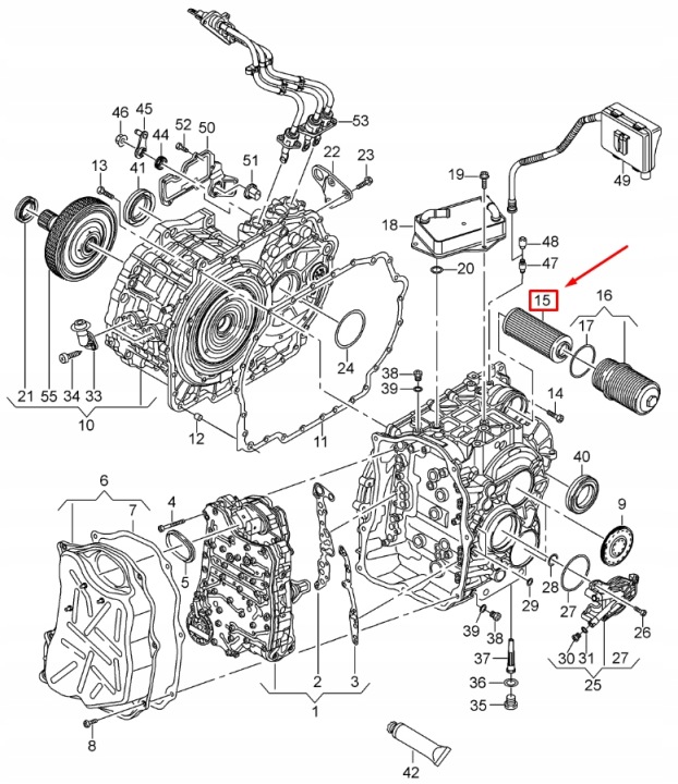 AUDI R8 42 FILTRE HUILES 0BH325183B ORIGINAL