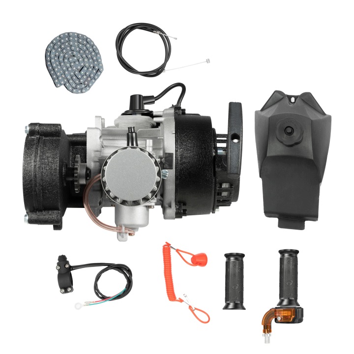 49CC ATV ENGINE 2-SUWOWY, 3KM, DÉMARRAGE MANUEL AVEC LEVIER CHANGEMENTS VITESSE I LANCUCHEM