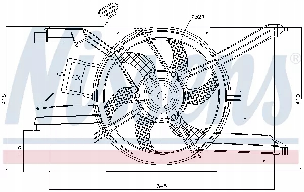 NISSENS VENTILADOR DEL RADIADOR 85243 