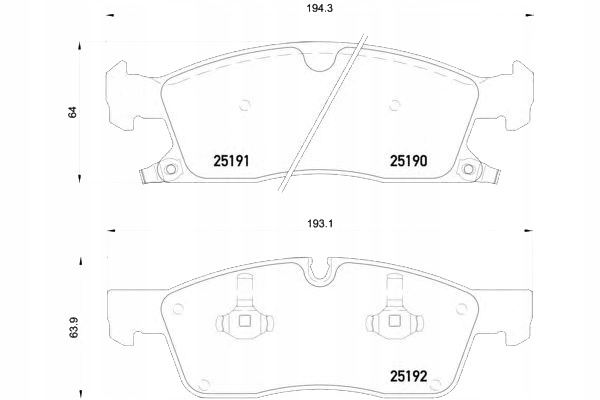 BREMBO ASSORTIMENT DE SABOTS DE FREIN DE FREIN 68052369AA V101 photo 2 - milautoparts-fr.ukrlive.com