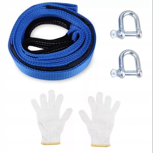 CÂBLE REMORQUAGE AVEC HAKAMI KIT GANTS 500 CM 8000 KG