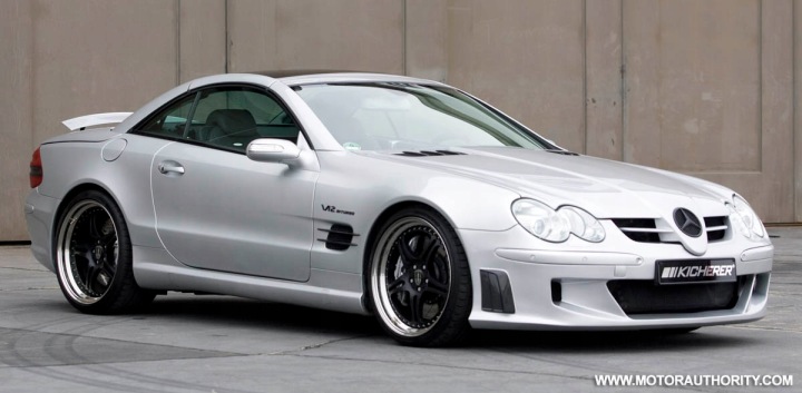 MERCEDES SL R230 CAPOT COUVERCLE MOTEUR CARBONE CARBONOWA KICHERER TUNING