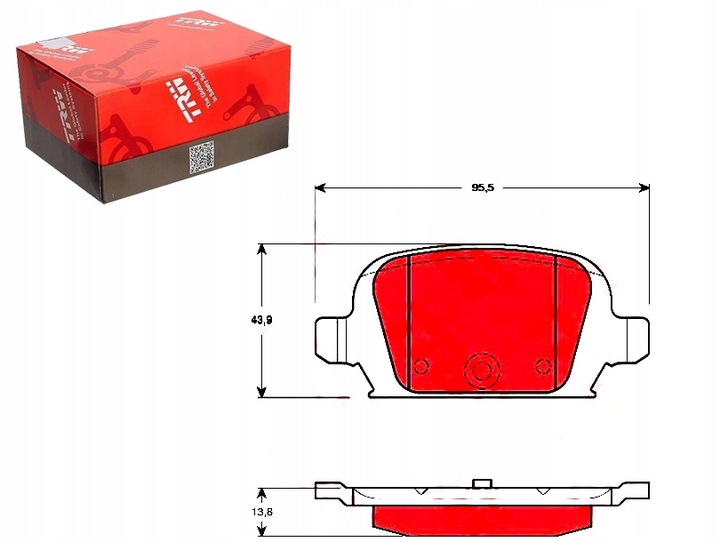 TRW/GDB1412/ZAPS TRW PADS BRAKE OPEL REAR CORSA C