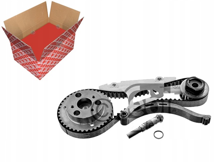 KIT DISTRIBUTION FORD SUR POMPE INJECTEUR AVEC TENDEUR SIL.1,8 TDCI FEB