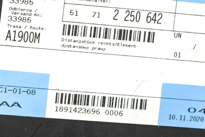 BMW 3 E36 M3 3.2I AVANT DROIT PARE-CHOCS PROTECTION PANNEAU DYSTANSOWY NEUF ORIGINAL
