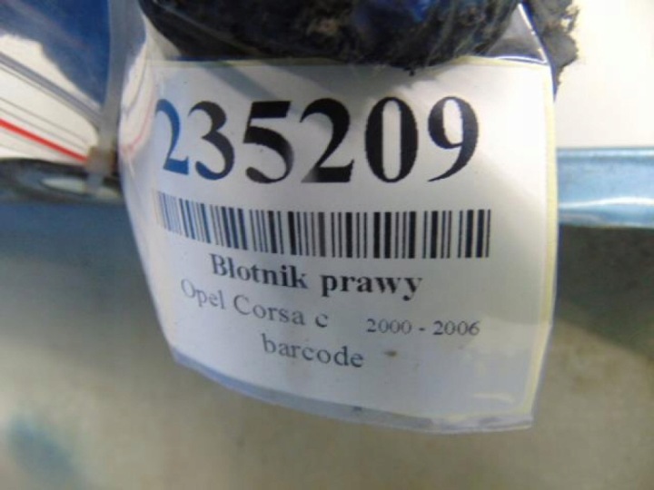 OPEL CORSA C AILE DROIT Z20M VERS POLISSAGES