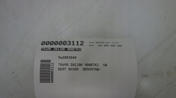 VW MANETTES 5Q0953513AJ BANDE 5Q0953549