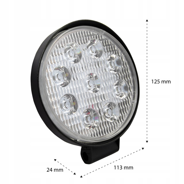 FARO EN FUNCIONAMIENTO DIODO LUMINOSO LED 27W HALÓGENO ANTINIEBLA 12V 24V 