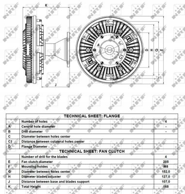 NRF 49122 EMBRAYAGE VENTILATEUR REFROIDISSEMENT