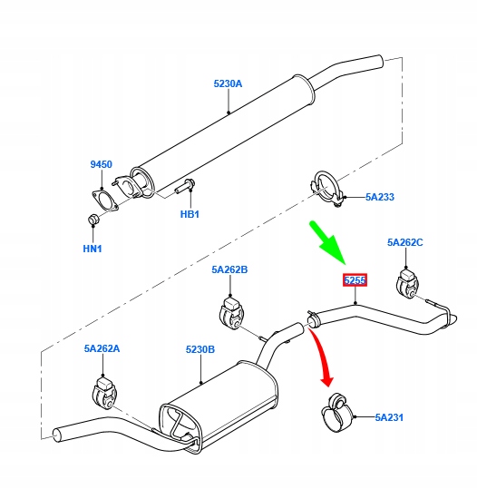 MOTORCRAFT 1677763 TUYAU D'ÉCHAPPEMENT