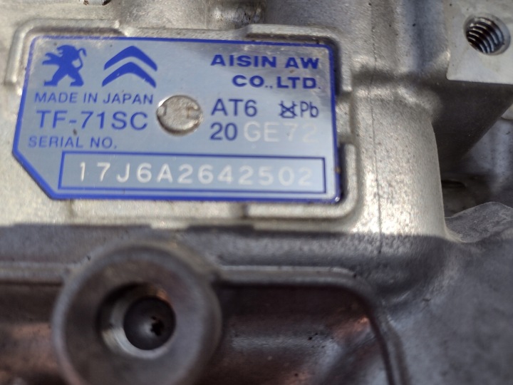 BOÎTE DE VITESSES CITROEN PEUGEOT 20GE74 TF-71SC AT6