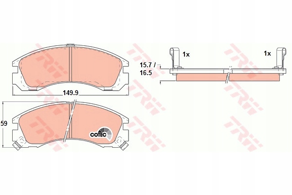 ZAPATAS DE FRENADO MITSUBISHI P. GALANT 97- - OUTLANDER 03- - PAJERO 94- 