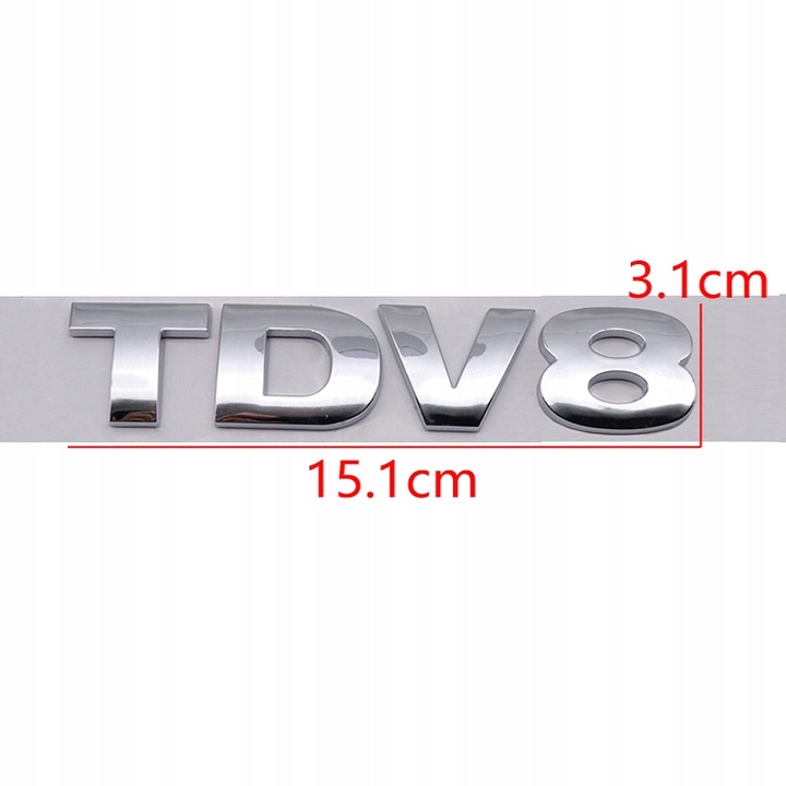 PEGADURA EMBLEMA INSIGNIA LAND ROVER TDV8 15.1*3.1CM 