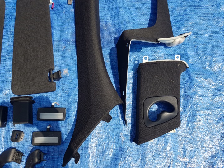BMW 5 GT F07 NOIR INTÉRIEUR COLONNES AMPOULE PLASTIQUES TABLEAUX DE BORD ENSEMBLE