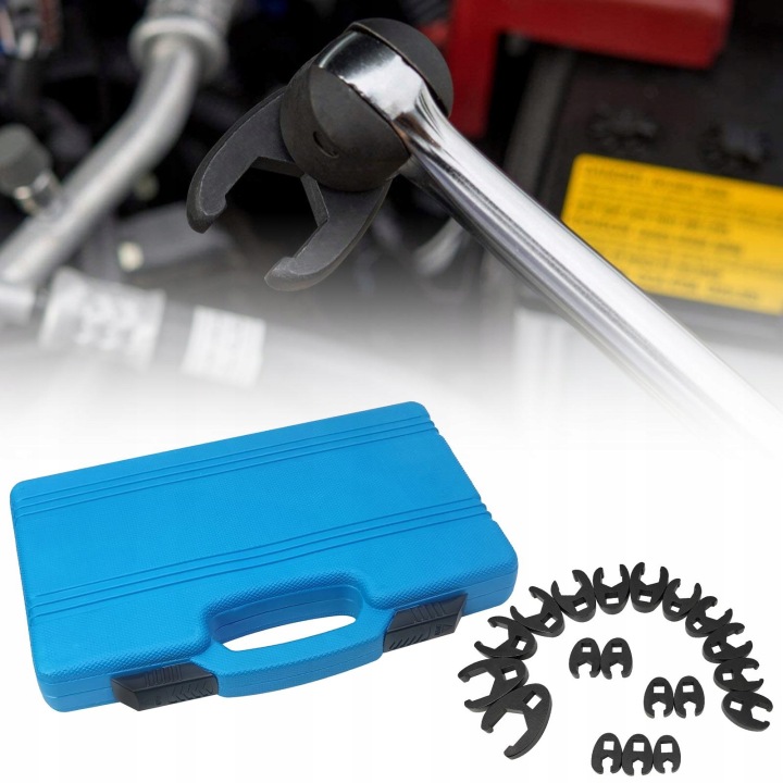 19X 3/8IN 1/2IN DRIVE FLARE NUT CROWFOOT KIT CLÉS CLÉS CROWFOOT
