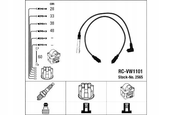 NGK 2565 RC-VW1101 KIT FILS D'ALLUMAGE