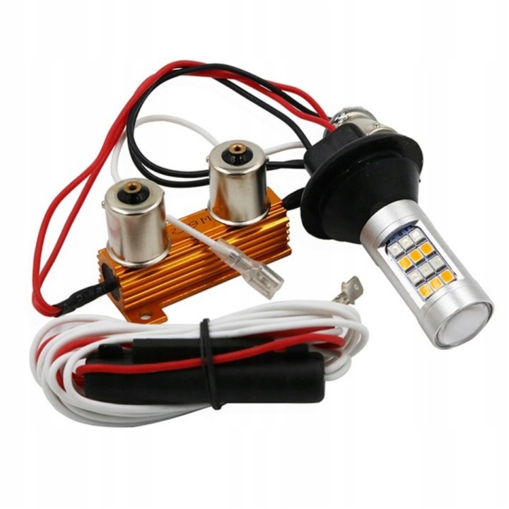 AMPOULES 2 EN 1 FEUX QUOTIDIEN FJD CLIGNOTANTS 2 CV 42LED PY21W BA15S