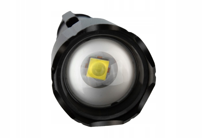 LAMPE DE POCHE TOURISTIQUE COBA XHP50 WOJSKOWA 18650 AKUMULATOROWA TAKTYCZNA AGRAFE