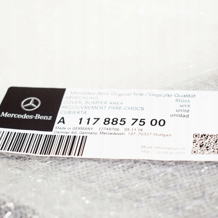PROTECTION OBSZARU PARE-CHOCS MERCEDES ESSENCE CLA 200 CDI COUP W117 ORIGINAL
