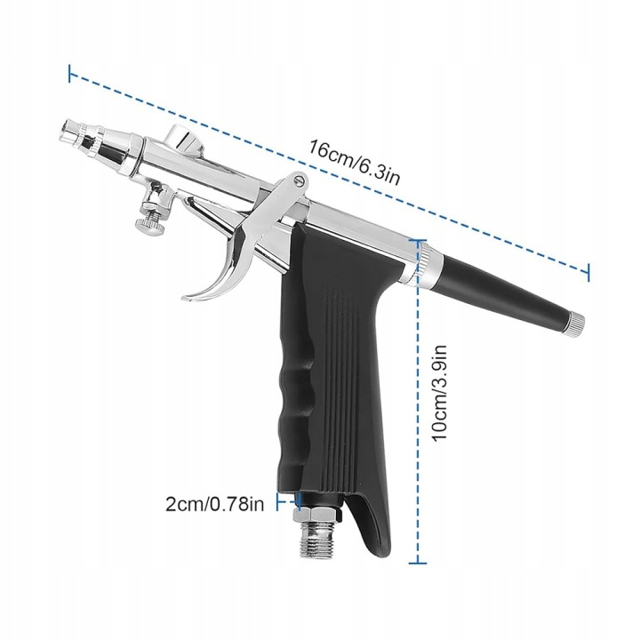 PISTOLET VERS COLORATION 3DYSZE 0.3/0.5/0.8 MM AEROGRAF LAKIERNICZY PRÉCIS