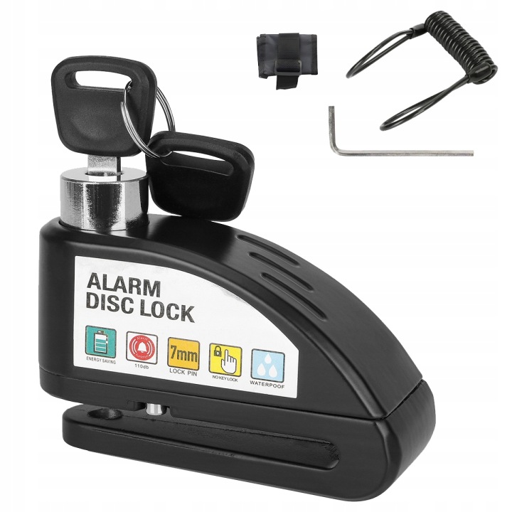 BLOCAGE POUR VÉLO ALARME SUR DISQUES DE FREIN SERRURE AVEC ALARME 110DB