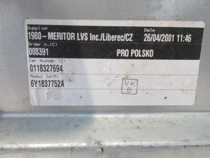SKODA FABIA I 99-04 MECHANIZ ÉLÉVATEUR VITRES AVANT