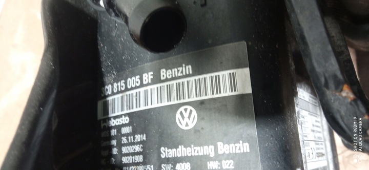 VW PASSAT B7 CC RESTYLING WEBASTO GASOLINA 3C0815005BF 