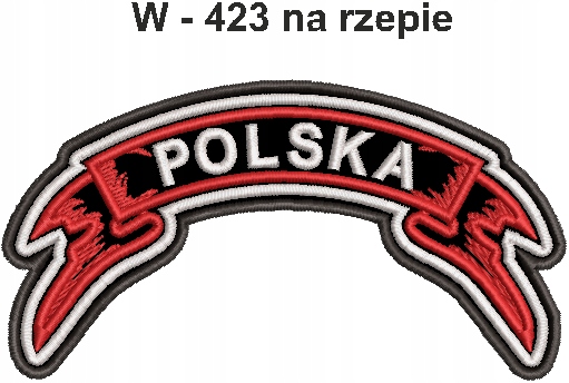 Polska napis, naszywka patriotyczna