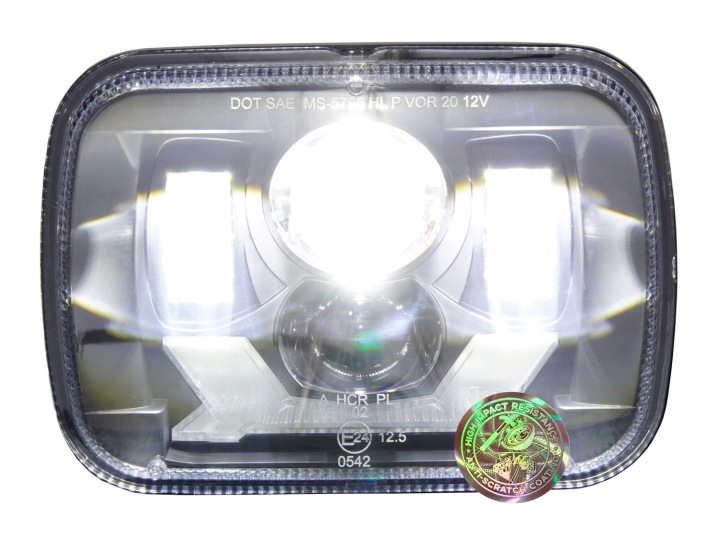 2 PHARES 5X7 7X6 POUCES E-HOMOLOGACJA LED OSRAM 144 LM/W AVEC FJD ANTI-SCRATCH