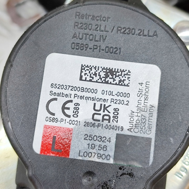 BMW 2 PIÈCES U10 2024 GAUCHE CÔTÉ CEINTURE DE SÉCURITÉ SIÈGES AVANT