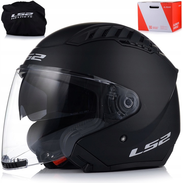 ABIERTO CASCO PARA MOTOCICLETA LS2 OF600 COOPTER II NEGRO MATT 22.06 + TAPAOBJETIVO 