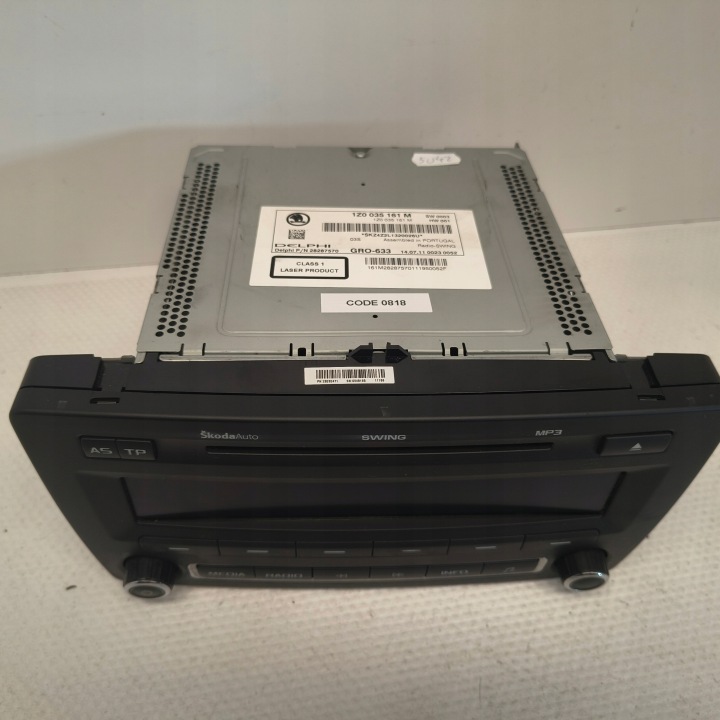 SKODA OCTAVIA II LIFT YETI RADIO CD/MP3 AUX 1Z0035161G AVEC CODE