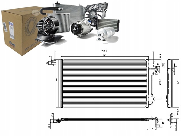 CONDENSADOR CON OSUSZACZEM VW T5 03-09 