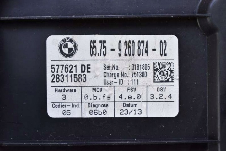 CONTRÔLEUR MODULE ULTRASONIQUE 9260874 BMW X1 E84 12-15