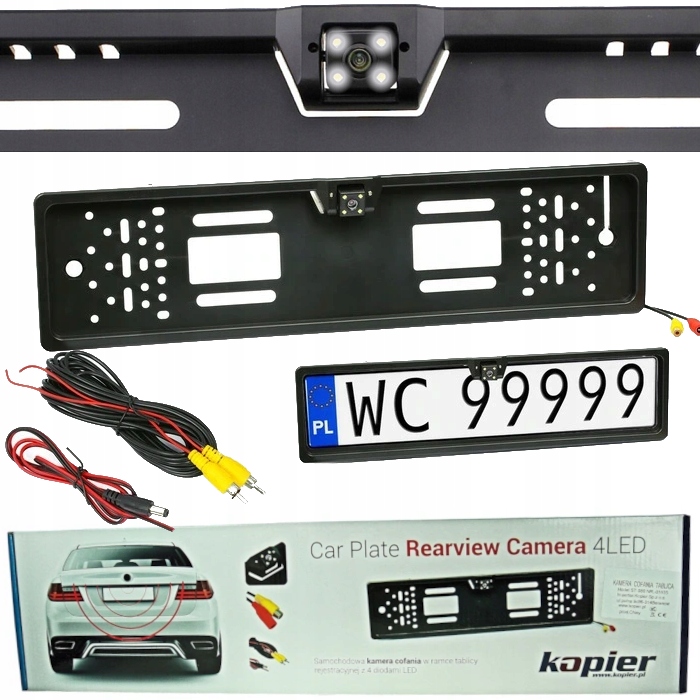 CÁMARA RETROVISOR EN RAMCE TABLAS REJESTRACYJNEJ DIODO LUMINOSO LED 