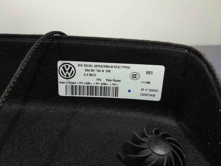 VW TIGUAN II ÉTAGÈRE COUVERCLES DE COFFRE ARRIÈRE ARRIÈRE 5NA867769M