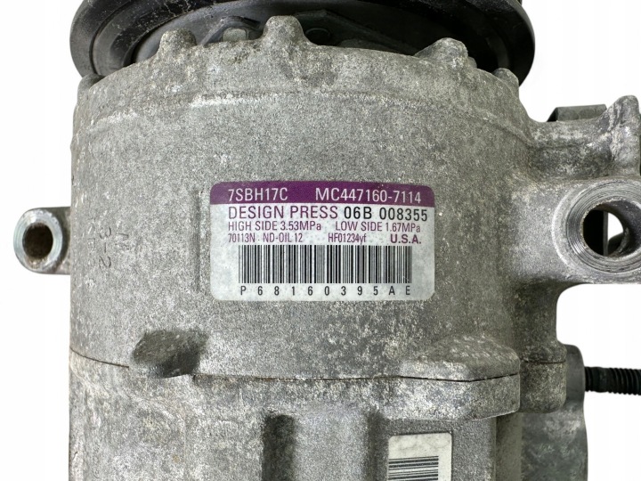 COMPRESSEUR DE CLIMATISATION DODGE CHARGER MC4471607114 28176216 3.6L GASOLINE