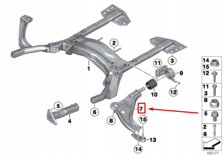 MINI COOPER R56 INFÉRIEUR AVANT GAUCHE BRAS DE SUSPENSION 6772301 31126772301 ORIGINAL