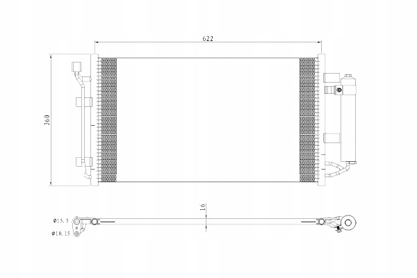 NRF CONDENSADOR DE ACONDICIONADOR NISSAN LEAF ELECTRIC 11.10- 