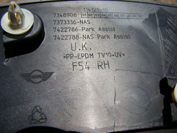 MINI COOPER F-54 MOULURE SUR AILE DROIT AVANT