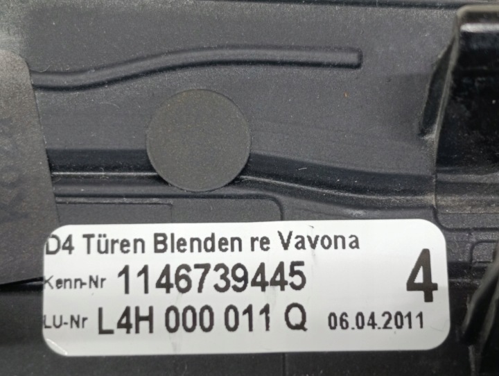 PIÈCES WYKONCZENIA AUDI A8 D2 (4D2, 4D8) 4H0867420 3.0L GASOLINE 250KW