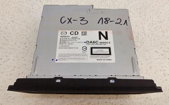 MAZDA CX-3 LIFT 18-21 LECTEUR DE CARTE LECTEUR CD DA6C-669G0E