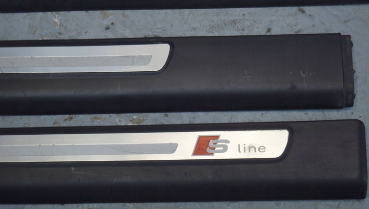 BAGUETTES REVÊTEMENTS SEUIL AUDI A6 C6 S-LINE 4F0853375E ENSEMBLE (P39)