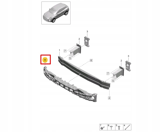 PORSCHE MACAN 95B LIFT 22-24 AMORTISSEUR AVANT 95B807550T