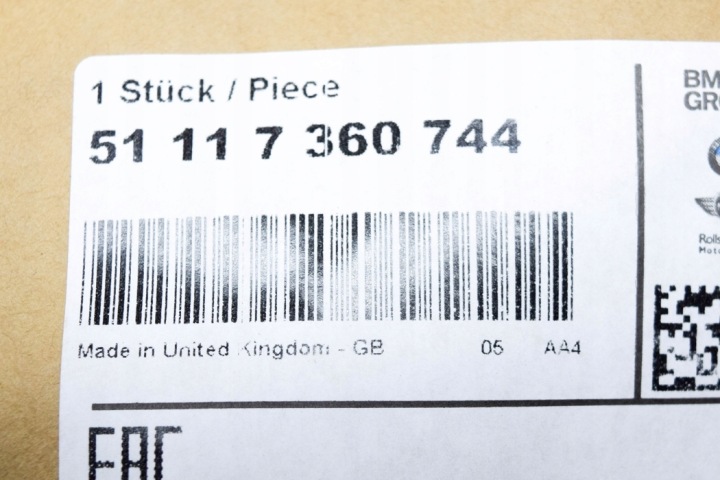 MINI COOPER F56 PARE-CHOCS AVANT DROIT SPOILER 51117360744 7360744