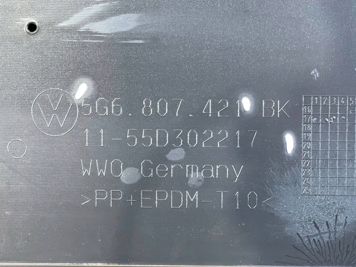 VW GOLF VII 7 5G LIFT 16-20 HAYON PARE-CHOCS ARRIÈRE ARRIÈRE